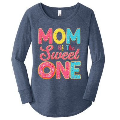 Mom Of The Sweet One 1st Birthday Donut Theme Family Women's Perfect Tri Tunic Long Sleeve Shirt