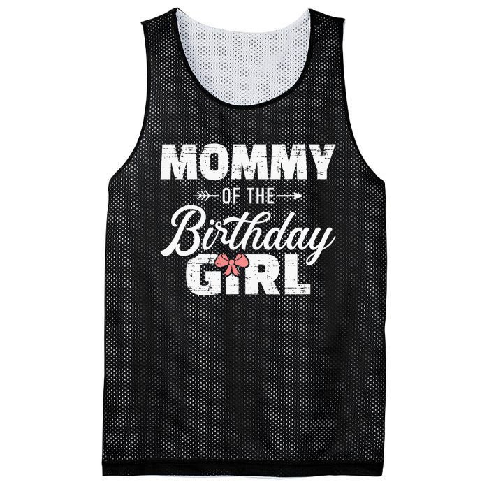 Mommy Of The Birthday Daughter Girl Matching Family Mesh Reversible Basketball Jersey Tank