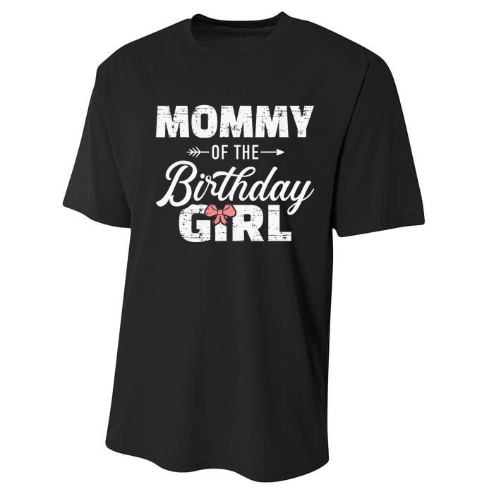 Mommy Of The Birthday Daughter Girl Matching Family Performance Sprint T-Shirt