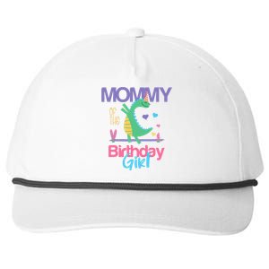 Mommy Of The Birthday Girl Dinosaur Theme Matching Family Snapback Five-Panel Rope Hat