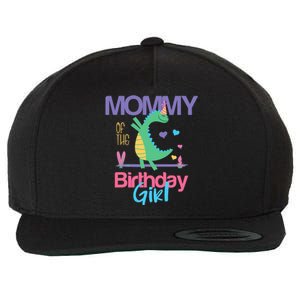 Mommy Of The Birthday Girl Dinosaur Theme Matching Family Wool Snapback Cap