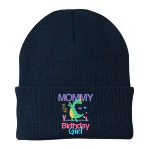 Mommy Of The Birthday Girl Dinosaur Theme Matching Family Knit Cap Winter Beanie