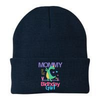 Mommy Of The Birthday Girl Dinosaur Theme Matching Family Knit Cap Winter Beanie