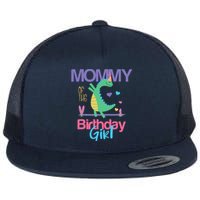 Mommy Of The Birthday Girl Dinosaur Theme Matching Family Flat Bill Trucker Hat