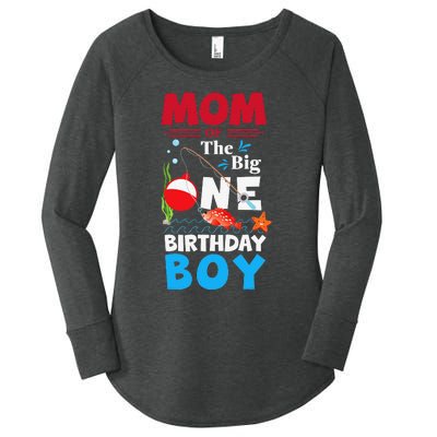 Mom Of The Big One Birthday Fishing 1st First Birthday Women's Perfect Tri Tunic Long Sleeve Shirt