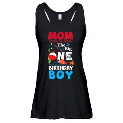 Mom Of The Big One Birthday Fishing 1st First Birthday Ladies Essential Flowy Tank