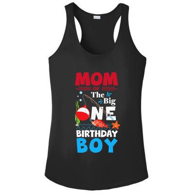 Mom Of The Big One Birthday Fishing 1st First Birthday Ladies PosiCharge Competitor Racerback Tank