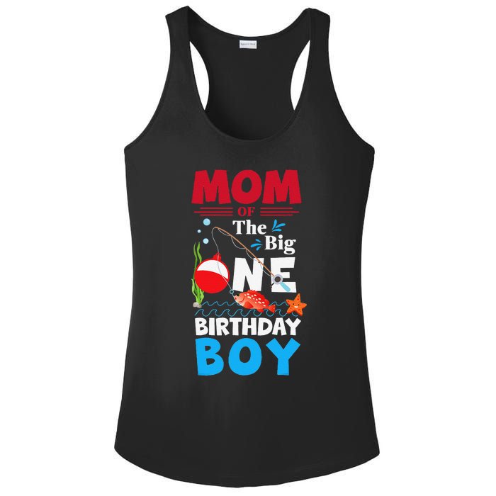 Mom Of The Big One Birthday Fishing 1st First Birthday Ladies PosiCharge Competitor Racerback Tank