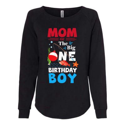 Mom Of The Big One Birthday Fishing 1st First Birthday Womens California Wash Sweatshirt