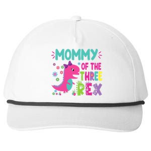 Mommy Of The Three Rex Birthday Dinosaur Family Matching Snapback Five-Panel Rope Hat