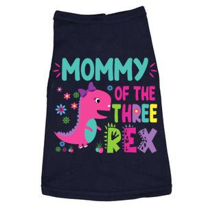 Mommy Of The Three Rex Birthday Dinosaur Family Matching Doggie Tank