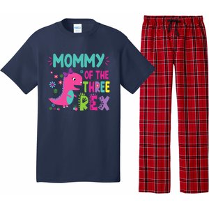 Mommy Of The Three Rex Birthday Dinosaur Family Matching Pajama Set