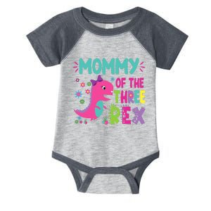 Mommy Of The Three Rex Birthday Dinosaur Family Matching Infant Baby Jersey Bodysuit