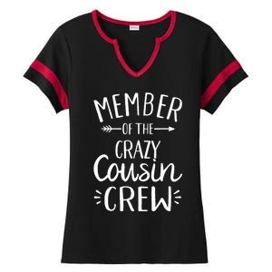 Member of the crazy cousin crew Ladies Halftime Notch Neck Tee