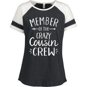 Member of the crazy cousin crew Enza Ladies Jersey Colorblock Tee