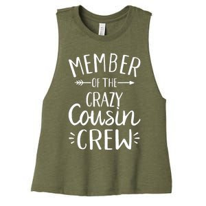 Member of the crazy cousin crew Women's Racerback Cropped Tank