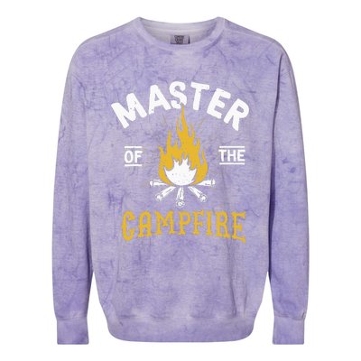 Master Of The Campfire Camping & Outdoors Gift Colorblast Crewneck Sweatshirt