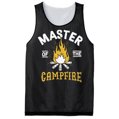 Master Of The Campfire Camping & Outdoors Gift Mesh Reversible Basketball Jersey Tank