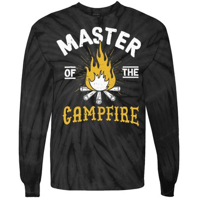 Master Of The Campfire Camping & Outdoors Gift Tie-Dye Long Sleeve Shirt