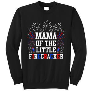 Mama Of The Little Firecracker 4th Of July Birthday Sweatshirt