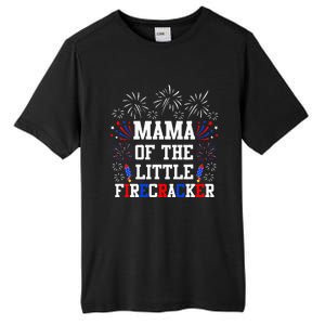 Mama Of The Little Firecracker 4th Of July Birthday Tall Fusion ChromaSoft Performance T-Shirt