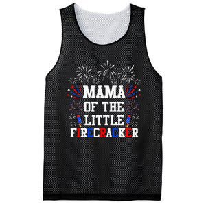 Mama Of The Little Firecracker 4th Of July Birthday Mesh Reversible Basketball Jersey Tank