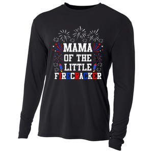 Mama Of The Little Firecracker 4th Of July Birthday Cooling Performance Long Sleeve Crew