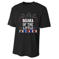 Mama Of The Little Firecracker 4th Of July Birthday Performance Sprint T-Shirt