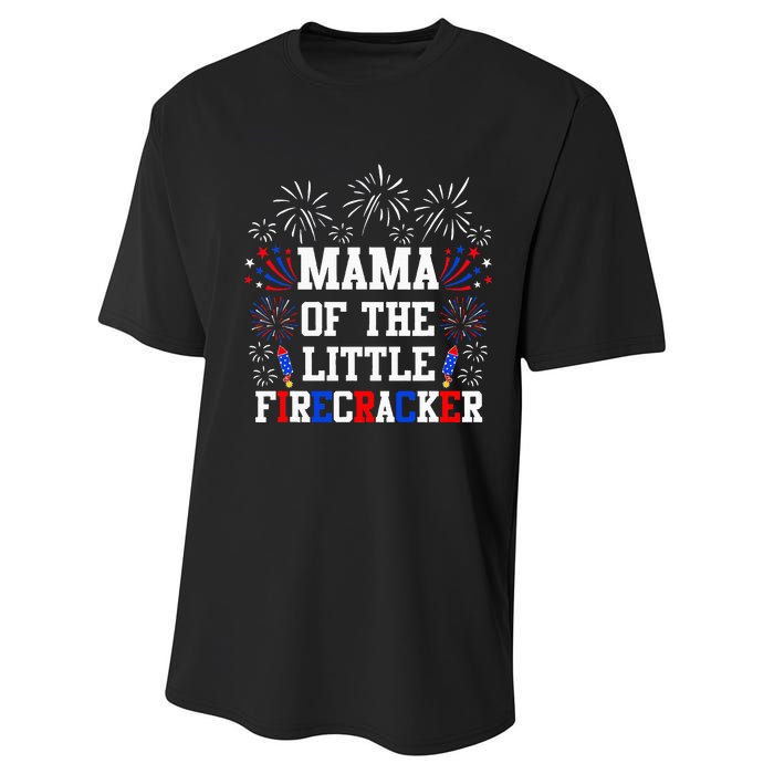 Mama Of The Little Firecracker 4th Of July Birthday Performance Sprint T-Shirt