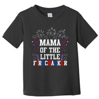 Mama Of The Little Firecracker 4th Of July Birthday Toddler T-Shirt