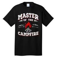 Master Of The Campfire Funny Camping Gift For Campers Tall T-Shirt