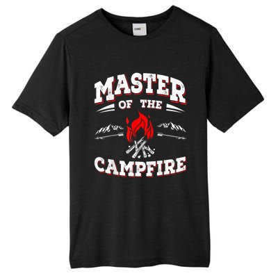 Master Of The Campfire Funny Camping Gift For Campers Tall Fusion ChromaSoft Performance T-Shirt