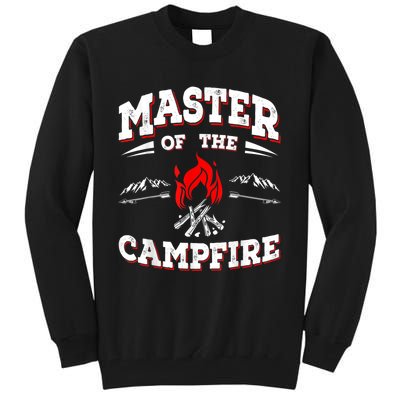 Master Of The Campfire Funny Camping Gift For Campers Tall Sweatshirt