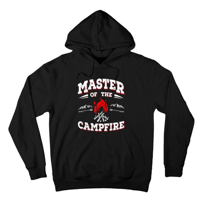 Master Of The Campfire Funny Camping Gift For Campers Tall Hoodie