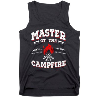 Master Of The Campfire Funny Camping Gift For Campers Tank Top