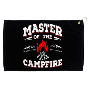 Master Of The Campfire Funny Camping Gift For Campers Grommeted Golf Towel