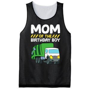 Mom Of The Birthday Boy Garbage Truck Birthday Party Mesh Reversible Basketball Jersey Tank