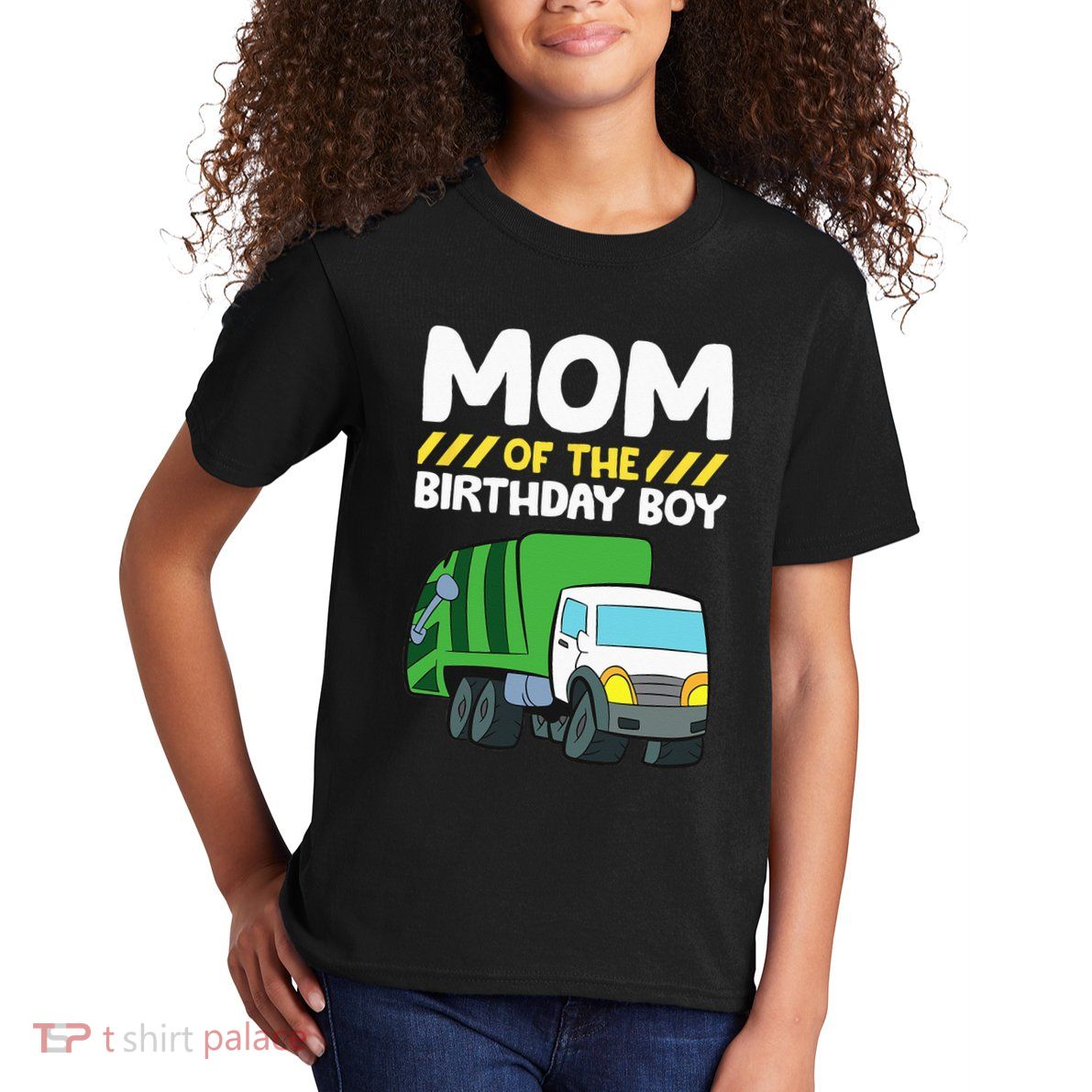Mom Of The Birthday Boy Garbage Truck Birthday Party Kids T-Shirt