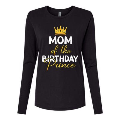 Mom Of The Birthday Prince Bday Party Idea For Him Womens Cotton Relaxed Long Sleeve T-Shirt