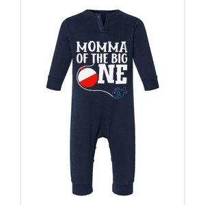 Momma Of The Big One Fishing Boy First Birthday Ofishally Infant Fleece One Piece