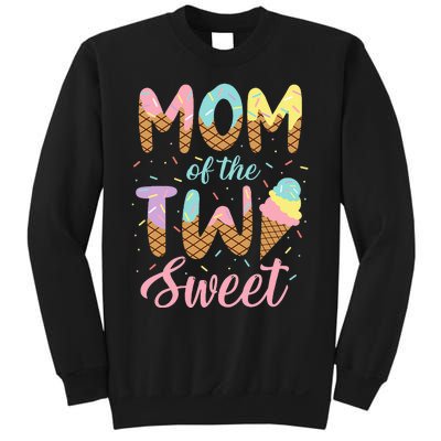 Mom Of The Two Sweet Birthday Girl Ice Cream Lovers 2nd Sweatshirt