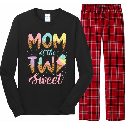 Mom Of The Two Sweet Birthday Girl Ice Cream Lovers 2nd Long Sleeve Pajama Set