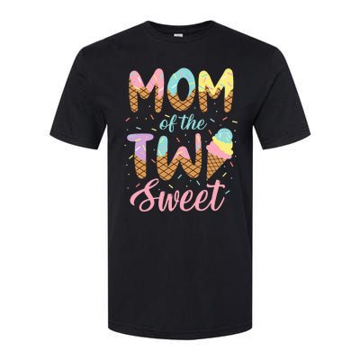 Mom Of The Two Sweet Birthday Girl Ice Cream Lovers 2nd Softstyle® CVC T-Shirt