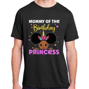 Mommy Of The Birthday Princess Melanin Afro Unicorn Cute Adult ChromaSoft Performance T-Shirt