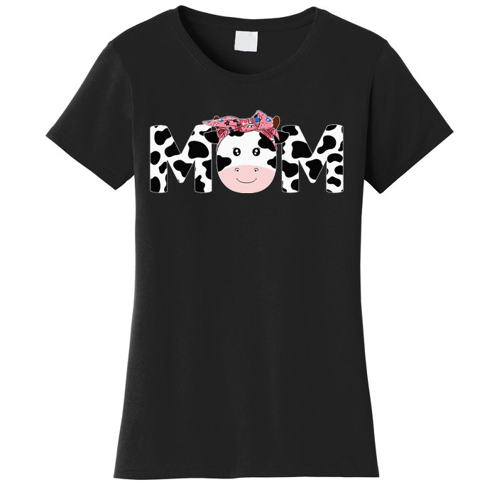 Mom Of The Birthday Mother Cow Farm Cow Mommy 1st Women's T-Shirt