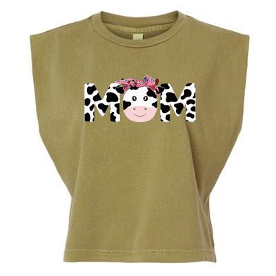 Mom Of The Birthday Mother Cow Farm Cow Mommy 1st Garment-Dyed Women's Muscle Tee