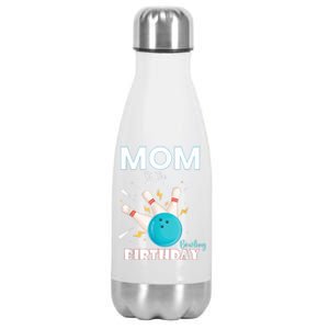 Mom Of The Birthday Bowler, Bowling Party Family Stainless Steel Insulated Water Bottle