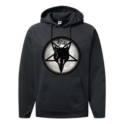 Mark Of The Werewolf Design Performance Fleece Hoodie