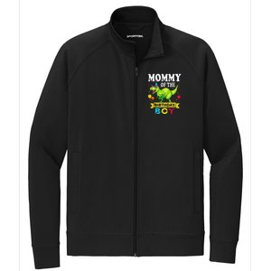 Mommy Of The Birthday Boy TRex RAWR Dinosaur Birthday Boy Stretch Full-Zip Cadet Jacket