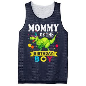 Mommy Of The Birthday Boy TRex RAWR Dinosaur Birthday Boy Mesh Reversible Basketball Jersey Tank